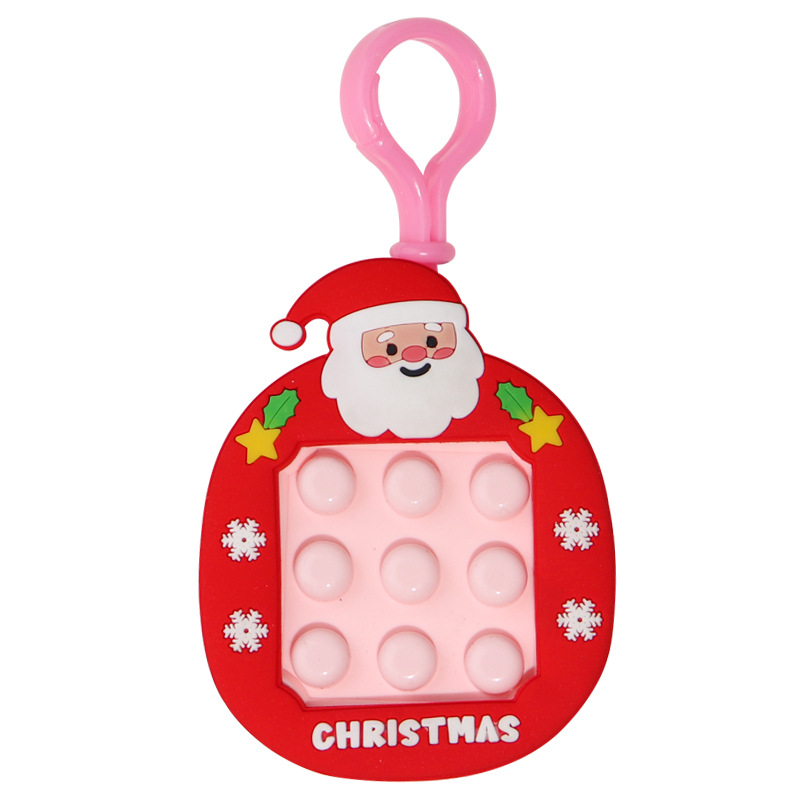 Christmas Series Keychain bag pendant, Nine-Palace Press Creative maze Game, stress-relieving and venting toy Item Picture