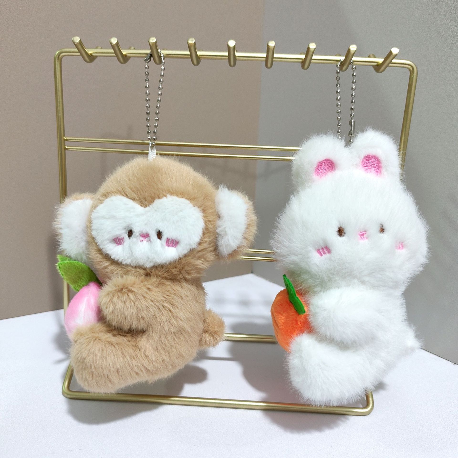网红可爱萌小兔子挂件毛绒玩具公仔小猴子包包挂饰钥匙扣娃娃玩偶
