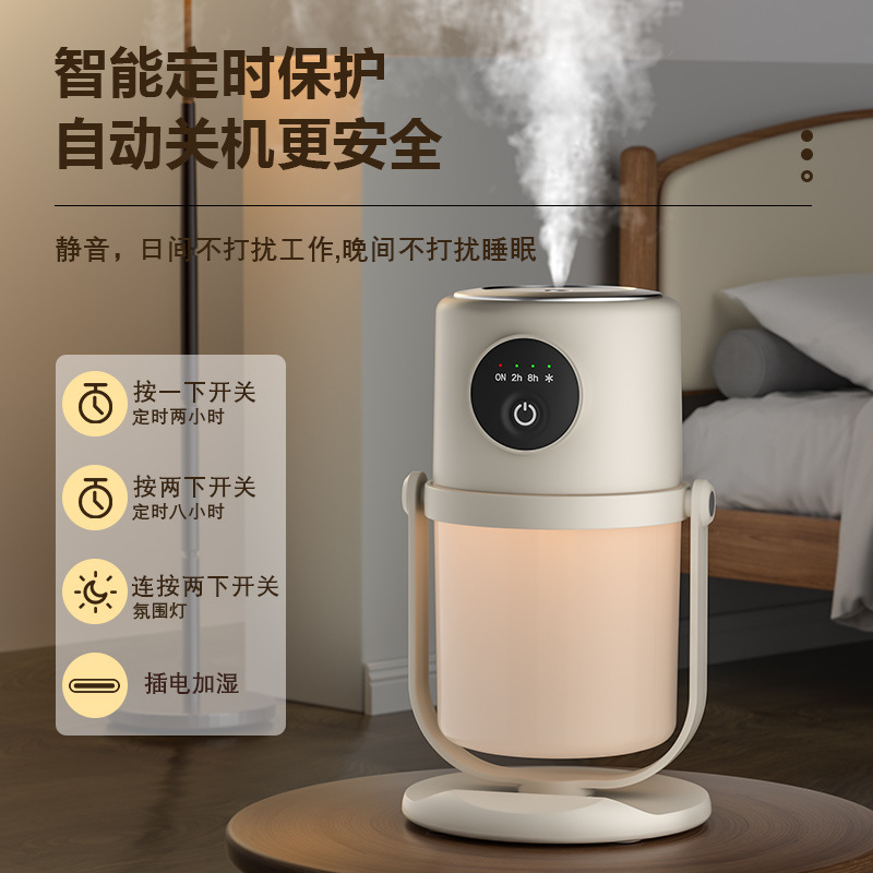 New 360° rotating humidifier, usb air purifier, home and office silent night light, compact details Picture