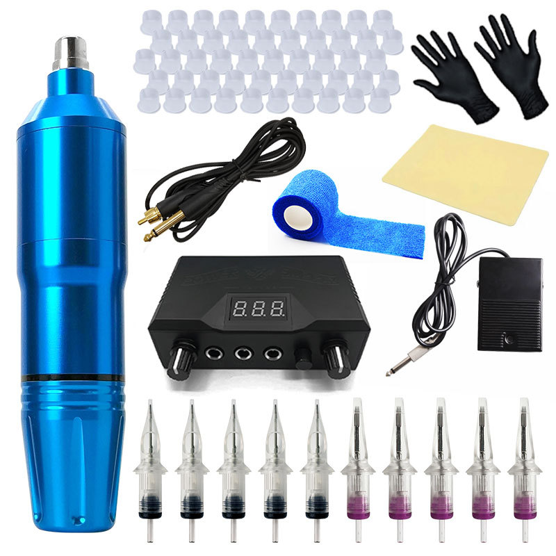 shanilak's new tattoo pen set is in stock, featuring a power supply and motor integrated tattoo set