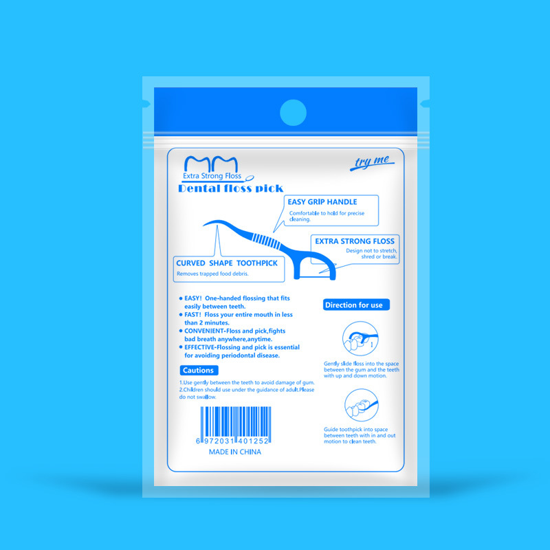外贸批发超细牙线袋装30支高拉力圆线一次性牙线棒跨境电商现货产品图