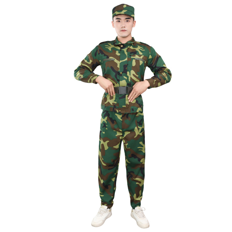 军训服套装大学生户外训练男女通用彩服作训服耐磨损工厂劳保服详情图5