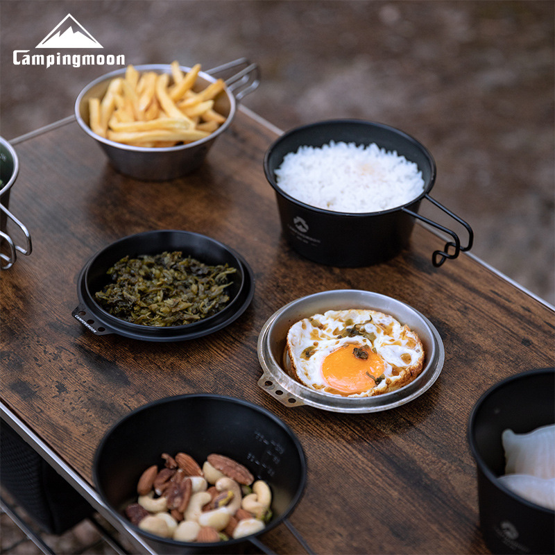 Koman S-SD stainless steel deep type snow bowl lid camping dinner plate, dipping plate, thickened stainless steel small frying plate Specification image