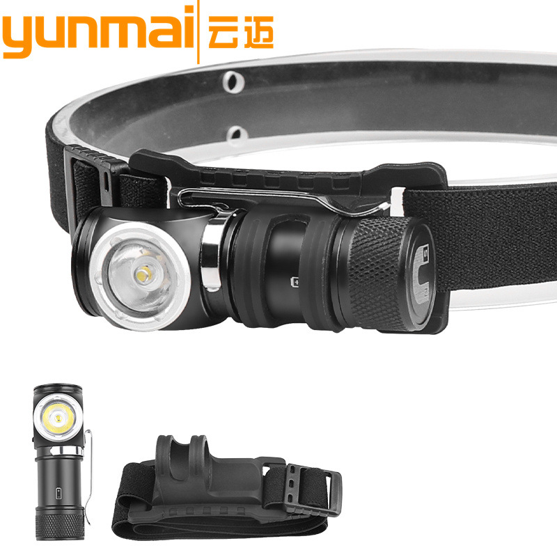 The new P8 LED mini flashlight TYPE-C is a portable, powerful, multi-functional headlamp with a magnet and pen holder