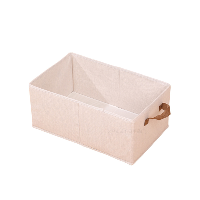Transfronterizo doble caja de almacenamiento de algodón y lino cinta de tejido sin tapa doble tirador plegable armario cajón de ropa interior caja de almacenamiento Item Picture