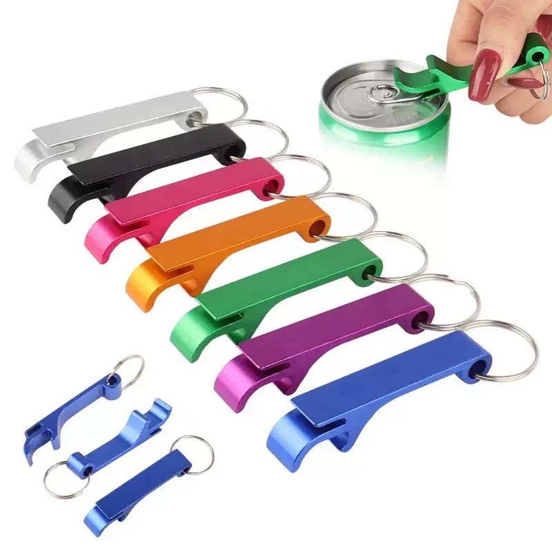 Multi-functional aluminum alloy beer bottle opener, keychain, portable can opener, portable bottle opener wholesale Item Picture