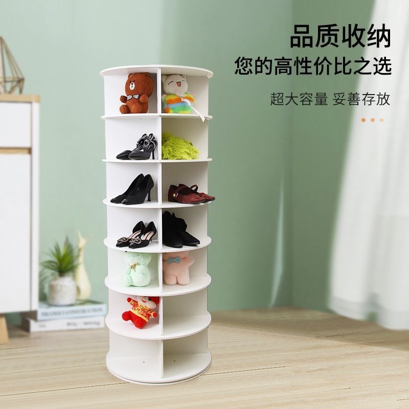 cross-border rotatable shoe rack, 360-degree durable shoes and bags floor-standing storage rack, multi-functional storage cabinet Application Scenario