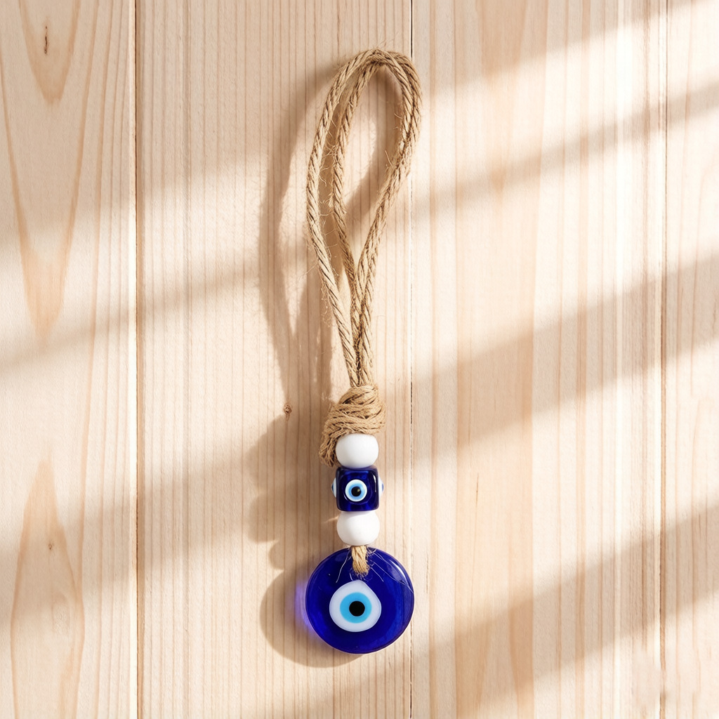Wholesale glass Evil Eye wall-mounted Turkish Greek blue eye Good Luck decoration gift car home decoration details Picture