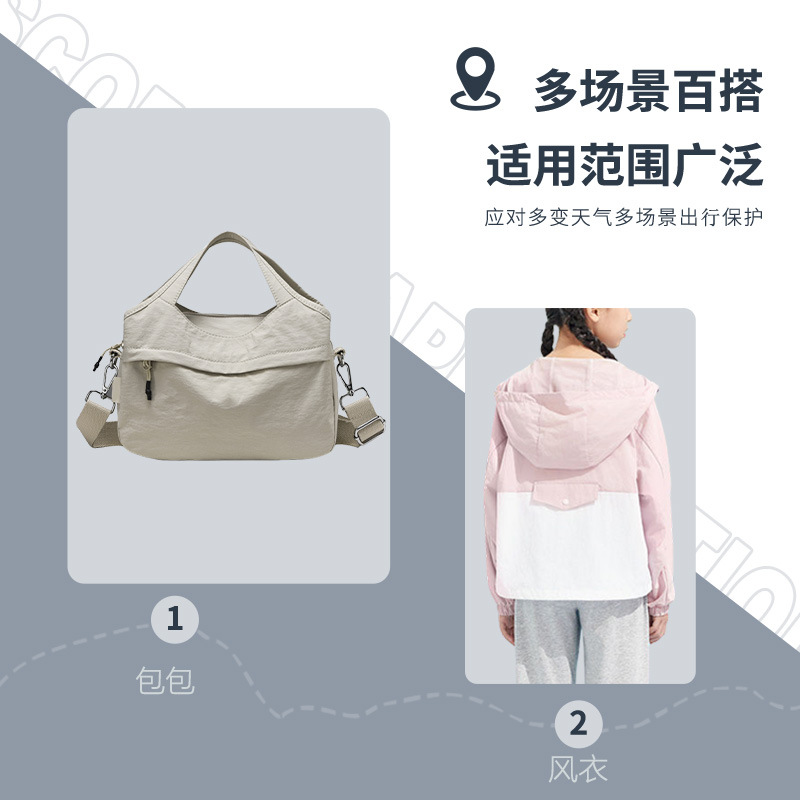 羽绒服面料200D尼龙牛津洗水皱防泼水耐磨滑雪服棒球服收纳袋布料产品图