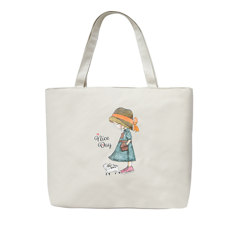 Cross-border canvas bags, fashionable and casual printed tote bags, single-shoulder bags, women's canvas bags, large-capacity canvas bags, storage fashionable crossbody simple canvas bags, canvas bags, handbags simple canvas bags Item Picture