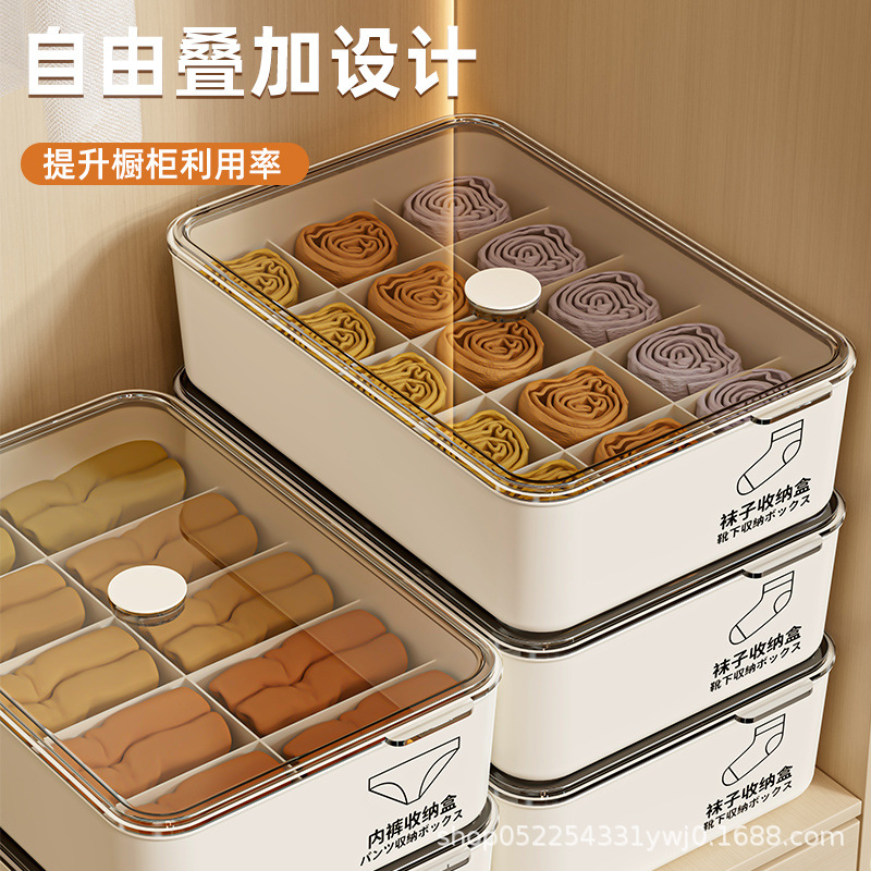 Underwear storage box, home sock box, underwear organization box, close-fitting clothes, pants and shorts three-in-one magic tool Application Scenario