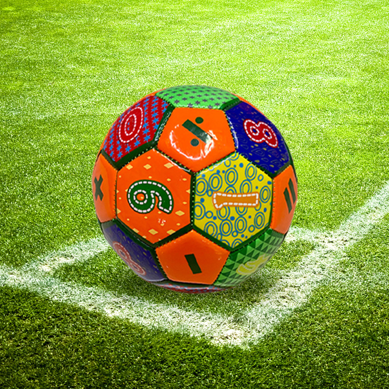 Digital symbol baby football, soft leather, kindergarten football, children's pvc, primary school student No. 2 training football, machine sewing details Picture