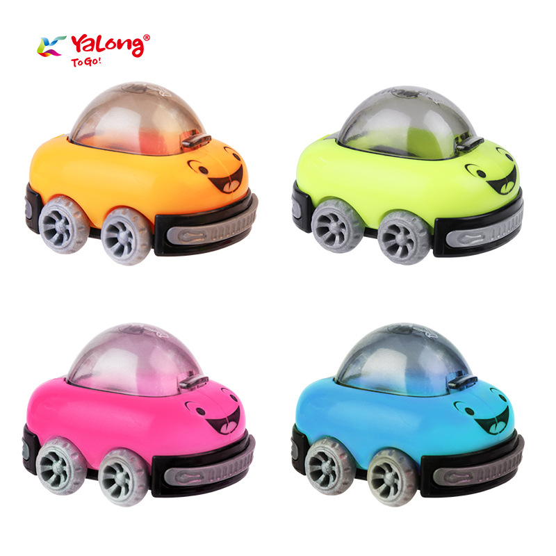Yalong Cartoon Student Learning Pen Rolling Car Series shaped pen sharpener with eraser Creative Cross-border wholesale Item Picture