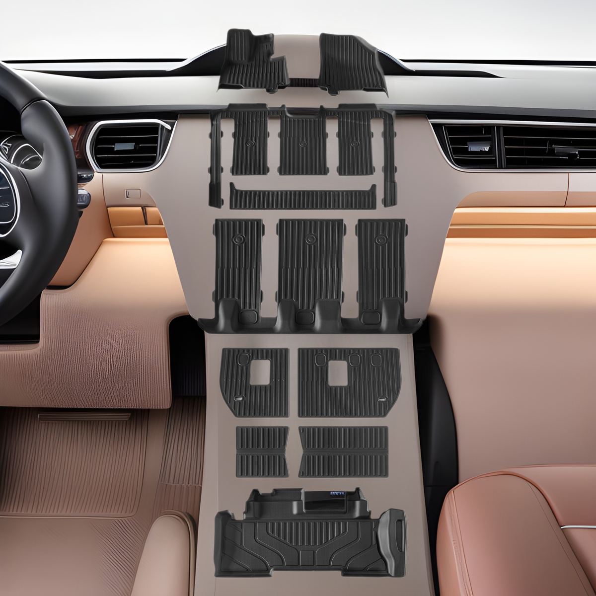 适用于丰田赛那/格瑞维亚SIENNA无异味TPE汽车脚垫全车专车车载                          