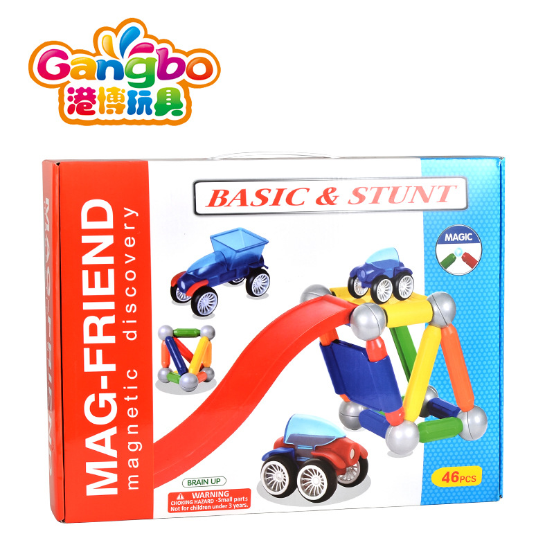 【 Processing and Customization 】 Wholesale of 46pcs color gift box magnetic rod toy sets for children's educational building blocks Application Scenario