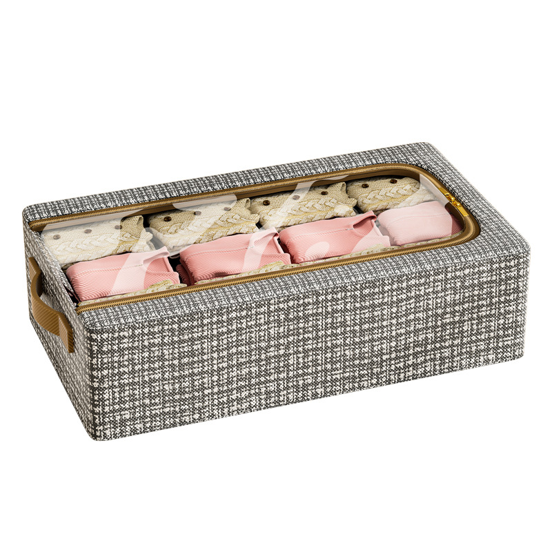 Shoe underbed storage box, moisture-proof and dust-proof wonder, no installation required, thickened transparent and visible storage box, foldable shoe box Item Picture