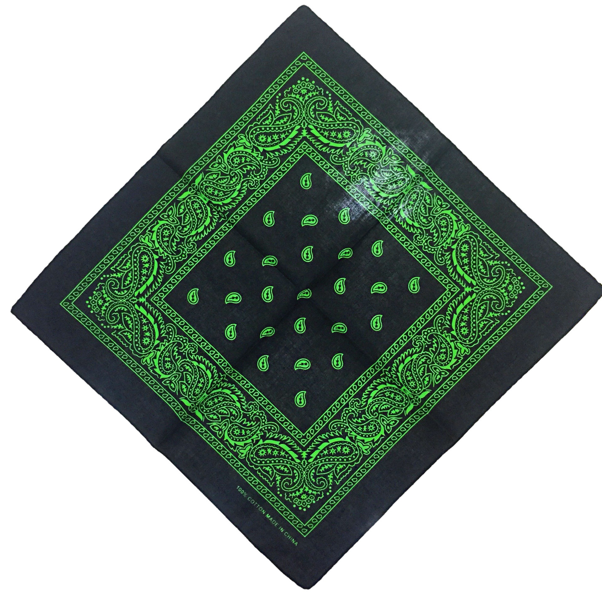 New cashew flower headscarf, black base sunflower seed flower, Harajuku color-blocking amoeba hip-hop multi-purpose square scarf factory direct sales details Picture