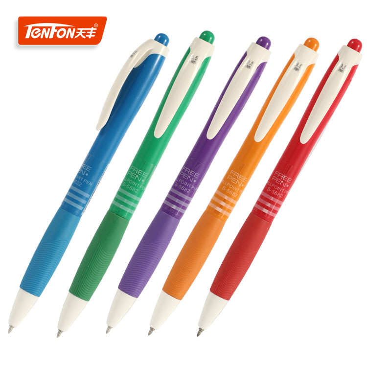 Factory direct supply of silk-screen advertising ballpoint pens, promotional gifts, ballpoint pens 5682 press ballpoint pens full figure