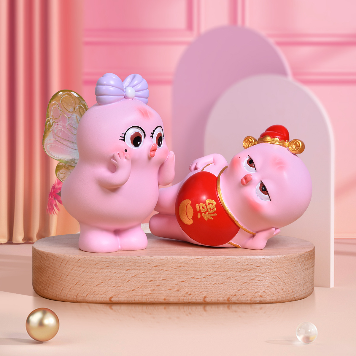 左左小伙伴盲盒潮玩创意小摆件闺蜜生日节日礼物树脂工艺厂家直销