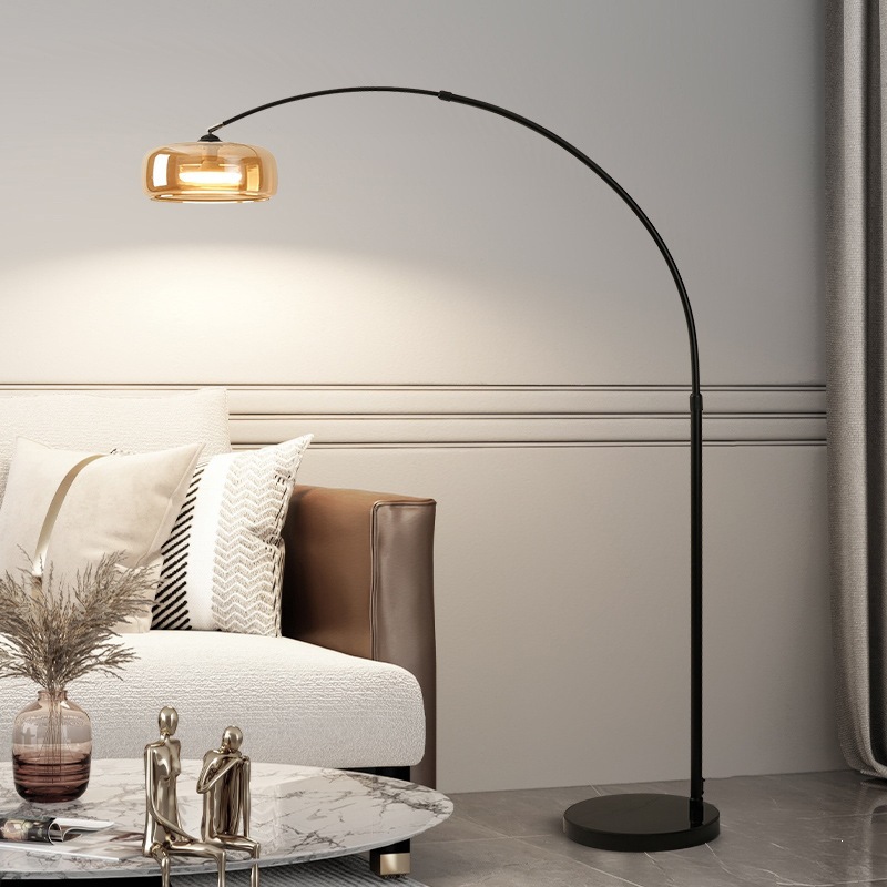 Cross-border exclusive minimalist Italian-style floor lamp, sofa fishing lamp, high-end, light luxury, simple and eye-protecting standing table lamp Specification image
