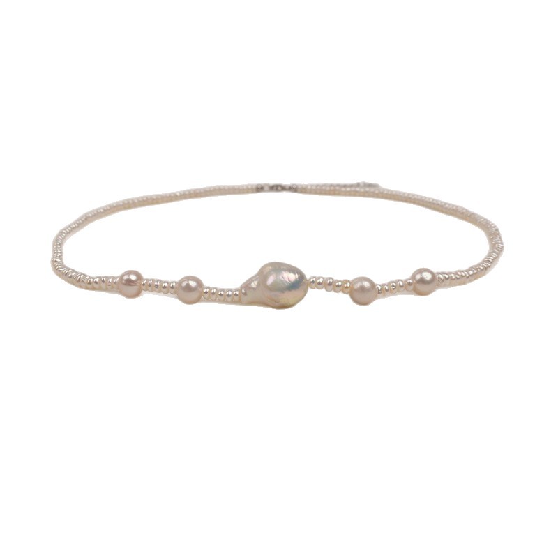 In 2025, the new natural, irregular-shaped Baroque Lu Lu Tong pearl necklace for women, baby pearl neck chain, collarbone chain trend Item Picture