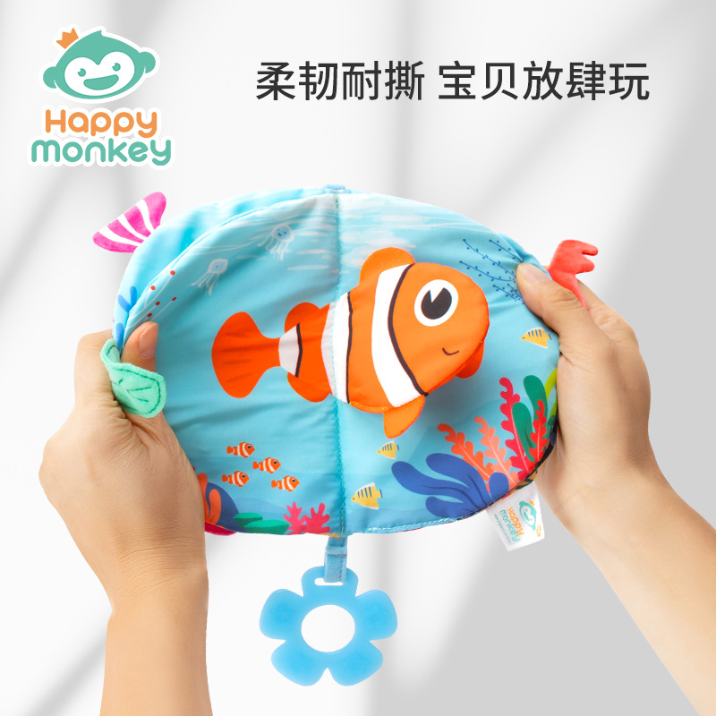 Happy monkey Round Tail Cloth Book for baby early Education 3D Cognition, tear-resistant and can be chewed on baby toys Application Scenario