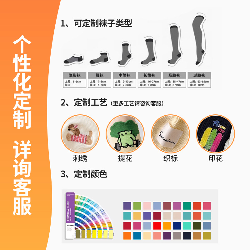 Chunda Factory offers custom-made men's and women's all-cotton antibacterial and deodorizing creative toe-separating socks with logos for Amazon Specification image