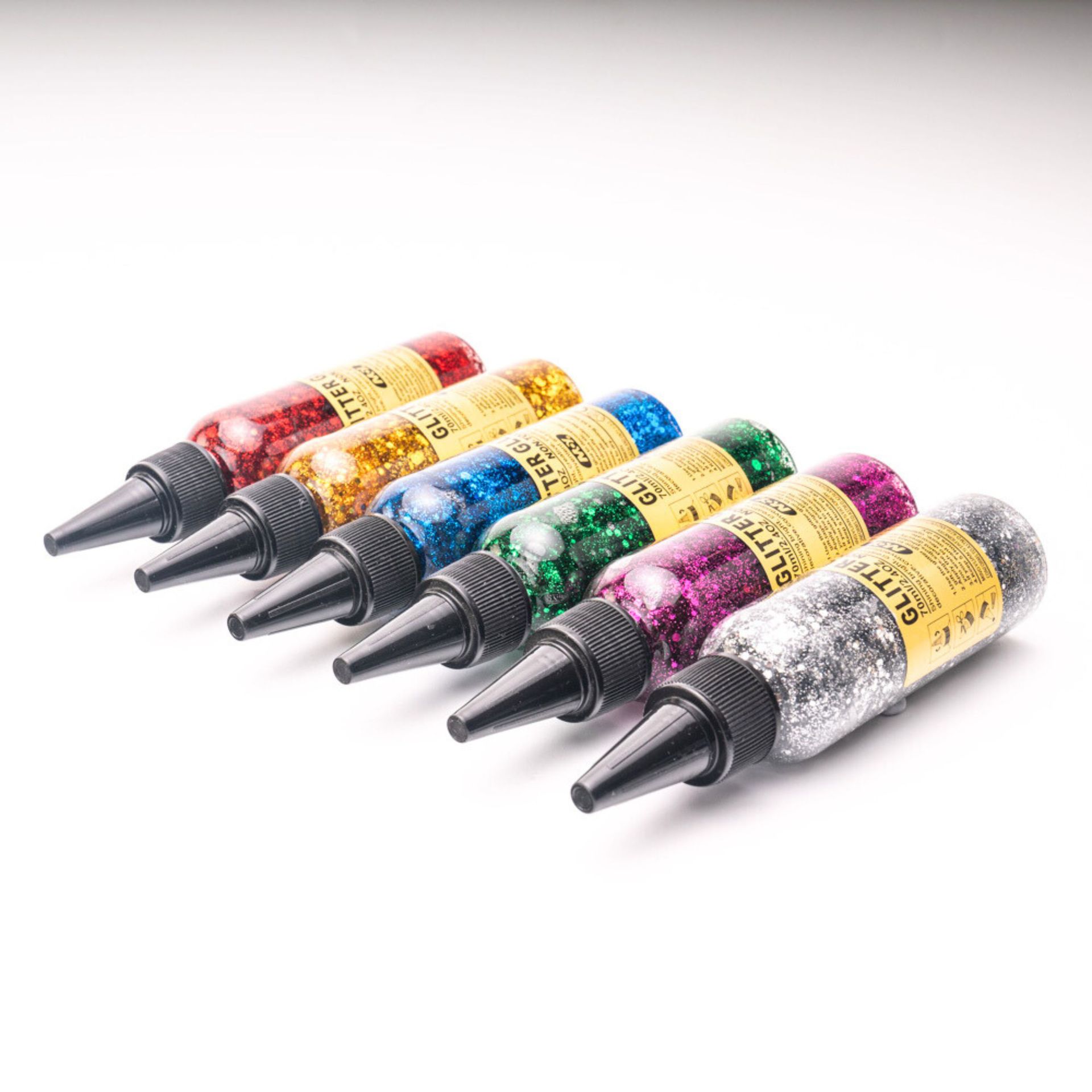 Glitter glue painting coloring gold onion diy children's greeting card art paint glue pen decoration soft clay non-baking glitter powder details Picture