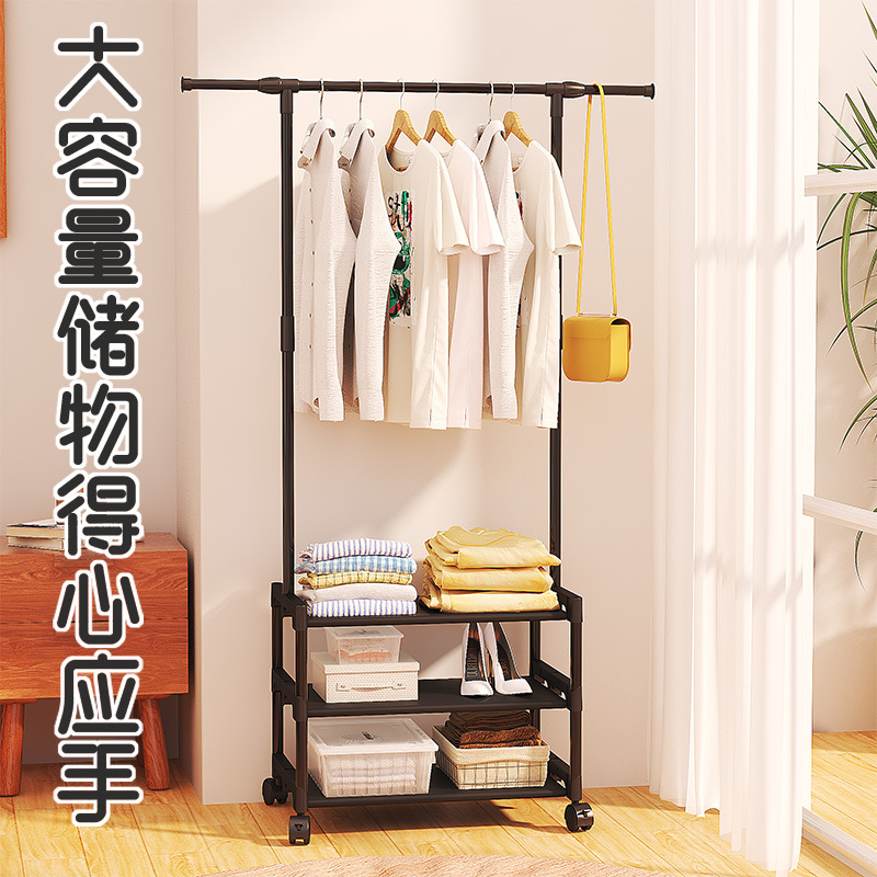 东南亚 热卖简易多功能一体鞋帽架卧室收纳衣架晾衣架衣帽架晾衣杆细节图