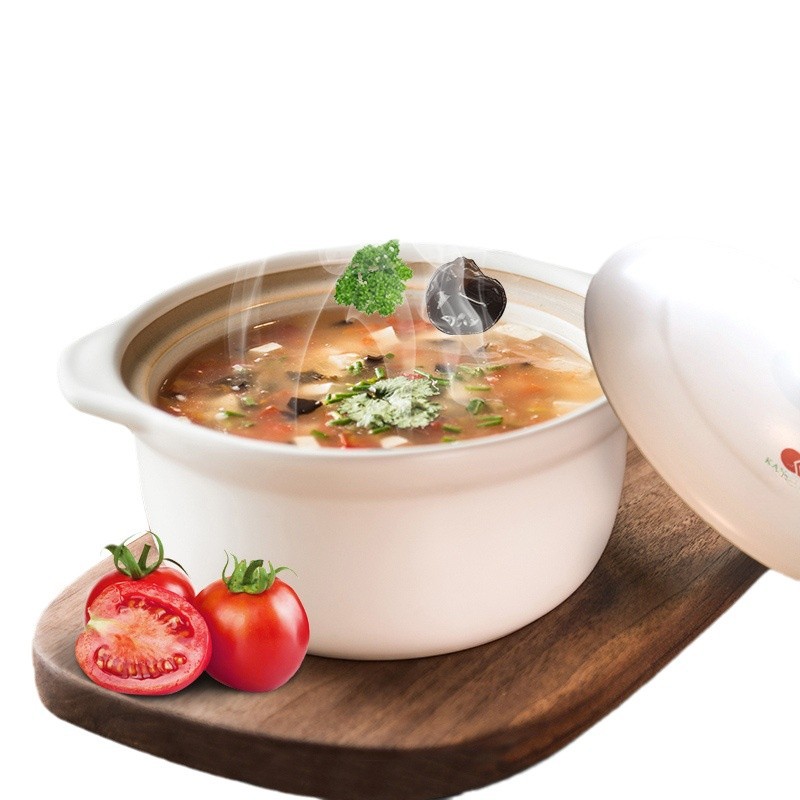 Large-capacity, high-temperature resistant, health-preserving soup pot, wide-mouthed clay pot, ceramic pot, stewing pot, household, made of Shi Ruizhifeng clay Item Picture