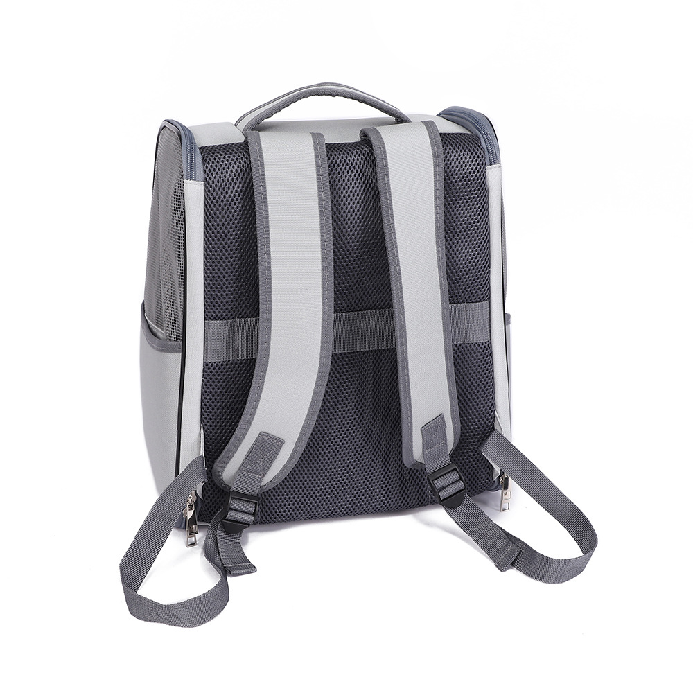 Rongka Pet Cross-border Portable double-shoulder Pet Backpack, square cat backpack, Breathable portable pet bag for cats and dogs details Picture