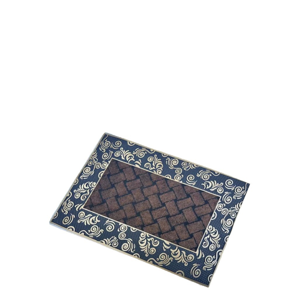 Black rubber and plastic anti-slip MATS, aluminum film injection molded MATS, popular European-style welcome MATS, machine-pressed MATS, door mud scraping MATS Item Picture