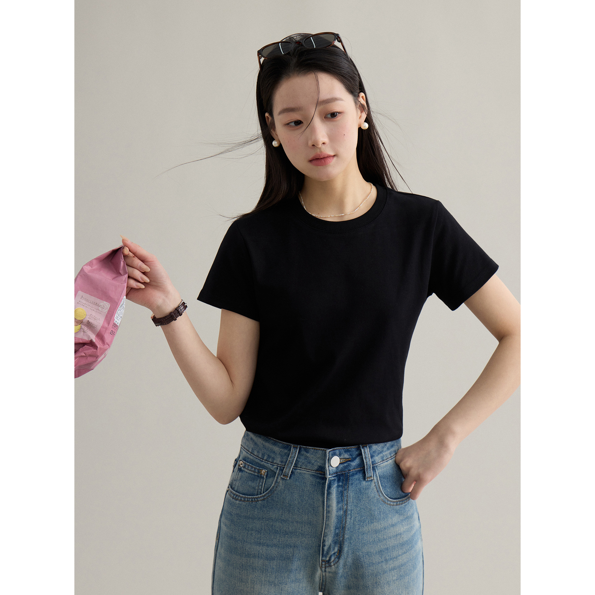 【 Blockbuster B: Super Comfortable Double-collar T-shirt with Upgraded Fabric 】 Spring short-sleeved T-shirt Application Scenario