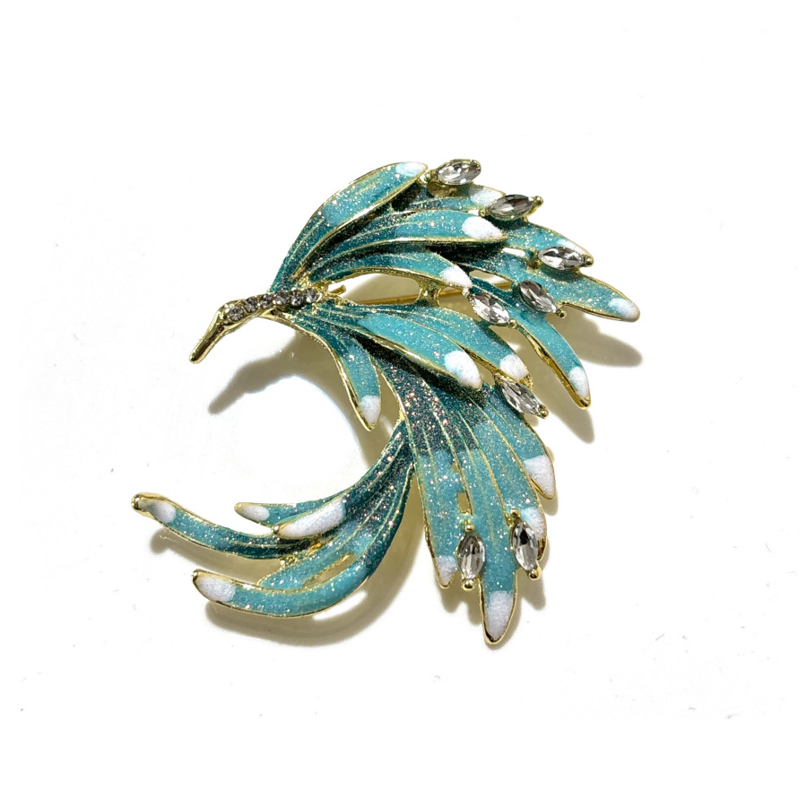 紫罗兰蓝羽胸针设计感小众高档女精致奢华气质别针胸花母亲节礼物