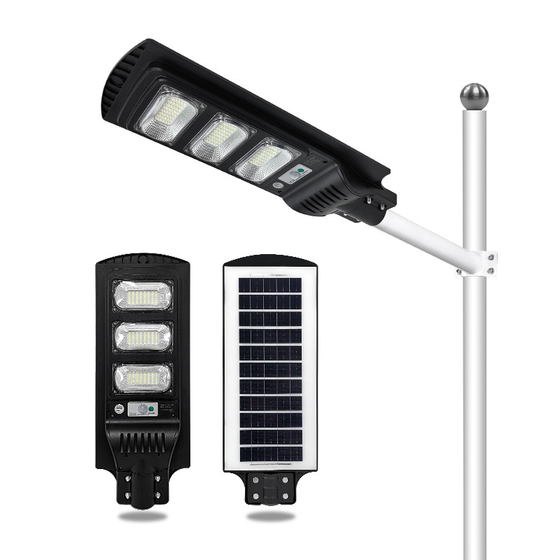Wholesale solar street lamps from manufacturers, cross-border integrated outdoor garden lamps, and human-sensing solar street lamps Item Picture