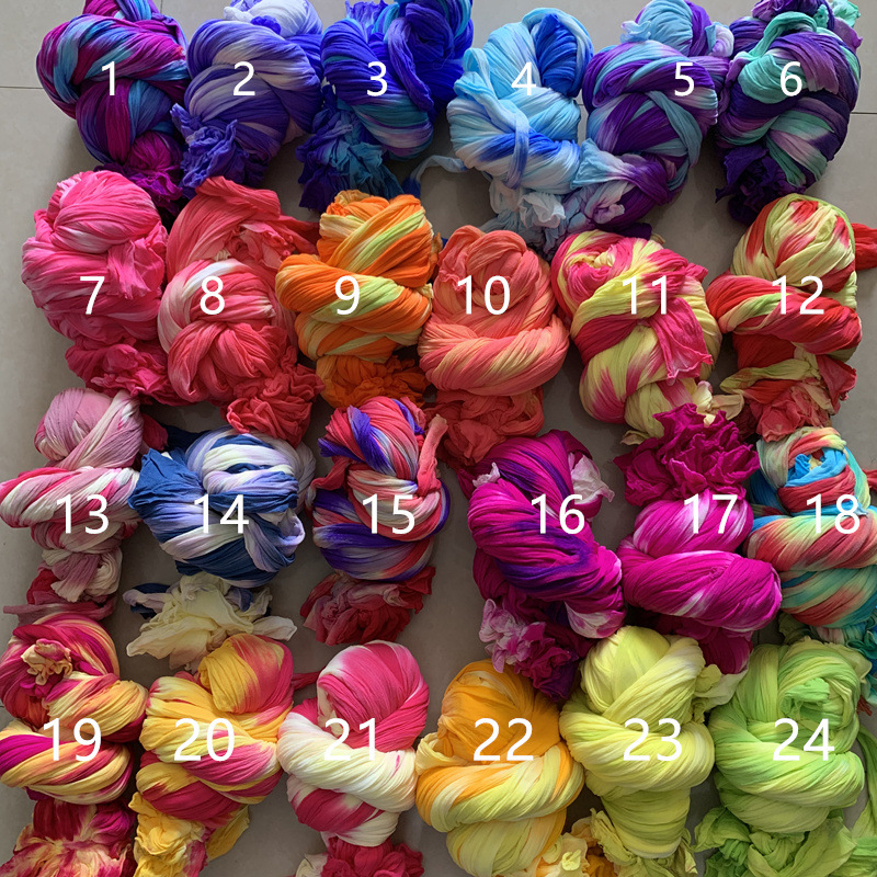 丝网花材料仿真花制作材料特殊染三色丝网 30D丝加长丝网厂家批发