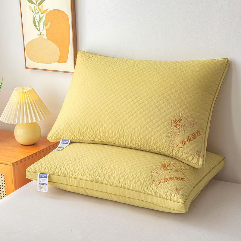 Factory direct sale of the 2024 new model of Mugwort Meimian high Resilience feather velvet pillow core Application Scenario