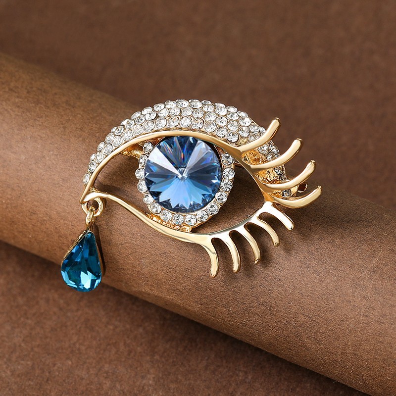 Wholesale of light luxury Angel Tears cross-border brooches, women's crystal drop diamond-encrusted high-end corches, sweaters, coats, accessories and pins