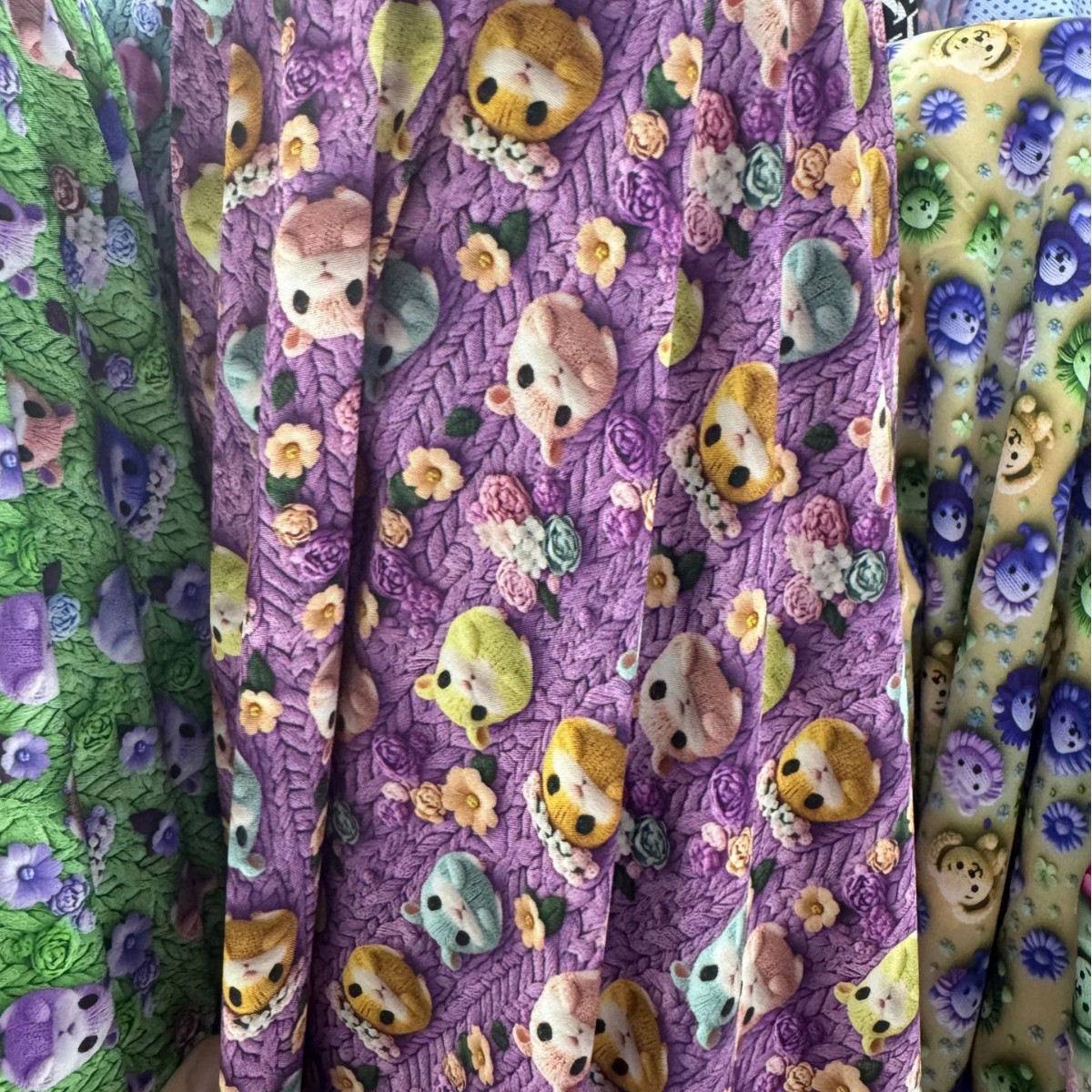 The new four-sided elastic 5D printed fabric cartoon clothing fabric and dress fabric are bestsellers on cross-border Amazon Specification image