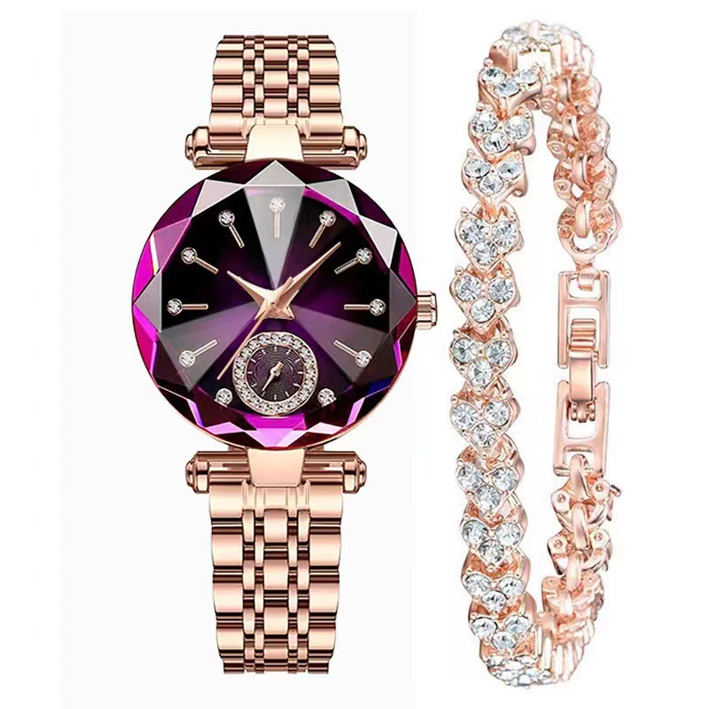 Venta al por mayor comercio exterior venta caliente moda gypsophila pulsera reloj flores diamantes diamantes mujer reloj de cuarzo Specification image