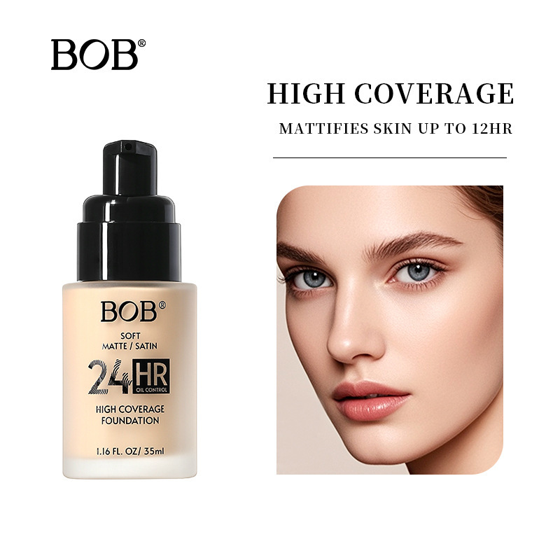 Cross-border exclusive bob Matte Concealer Foundation is a long-lasting oil-control and non-smudge blending foundation cream