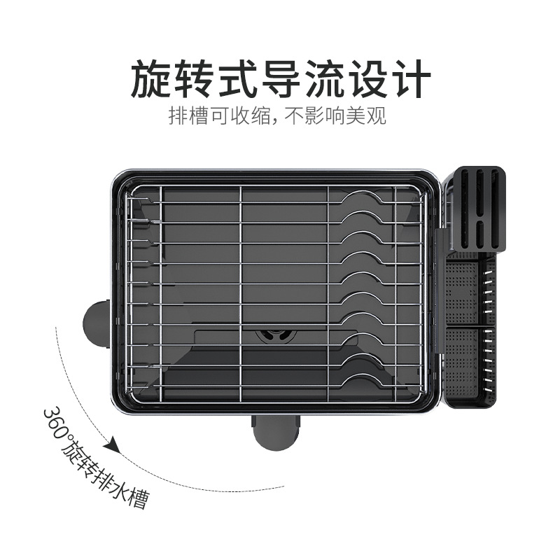 厂家家用厨房用品收纳置物架晾碗架韩式沥水架不锈钢碗碟架定制 Specification image