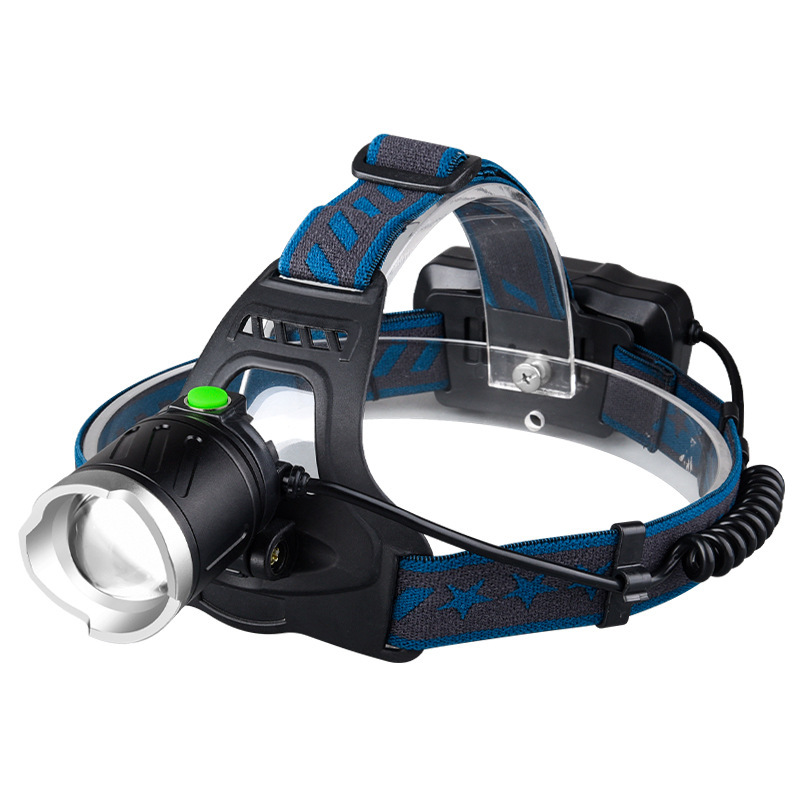 The New White Laser Type-C Rechargeable Camping Night Fishing Head-Mounted Zoom Outdoor High-Intensity Long-Range Headlamp Item Picture