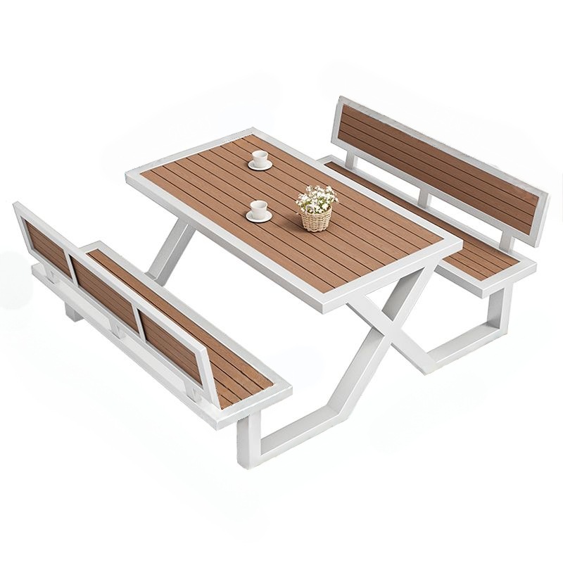 Outdoor connected park table and chair sets, garden courtyard seats, scenic area outdoor open-air benches, square outdoor tables and chairs Item Picture