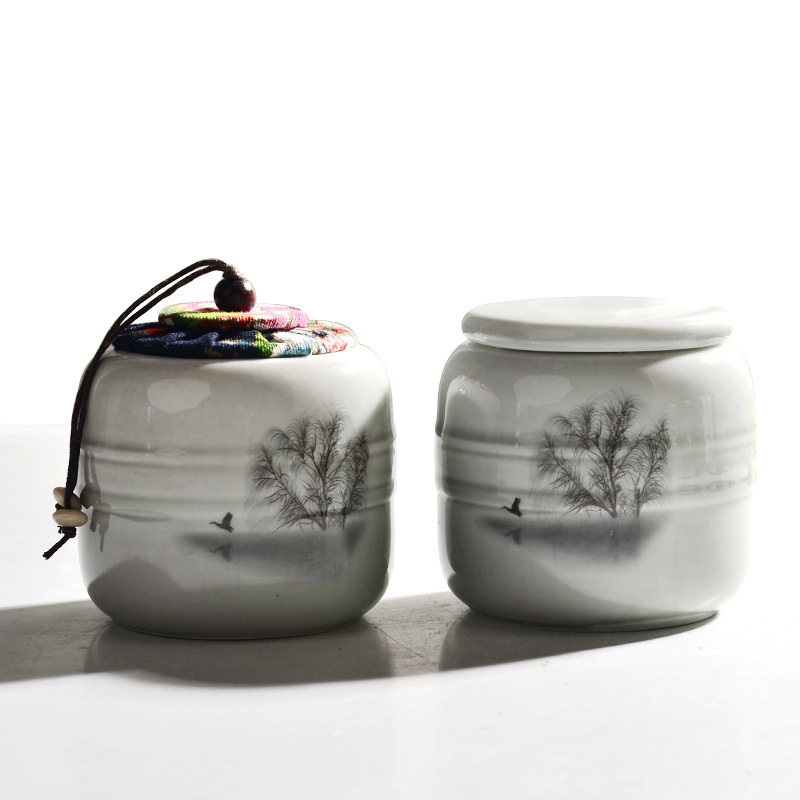 Ceramic sugar jar, storage jar, decorative jar, perfume box, ceramic bread box, Pet jar, PET storage, multi-functional kitchenware