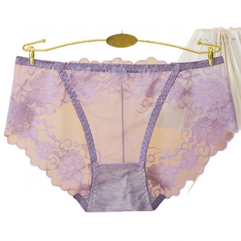 New French light luxury women's underwear: Comfortable, light, soft, lace low-waist seamless underwear for women Item Picture