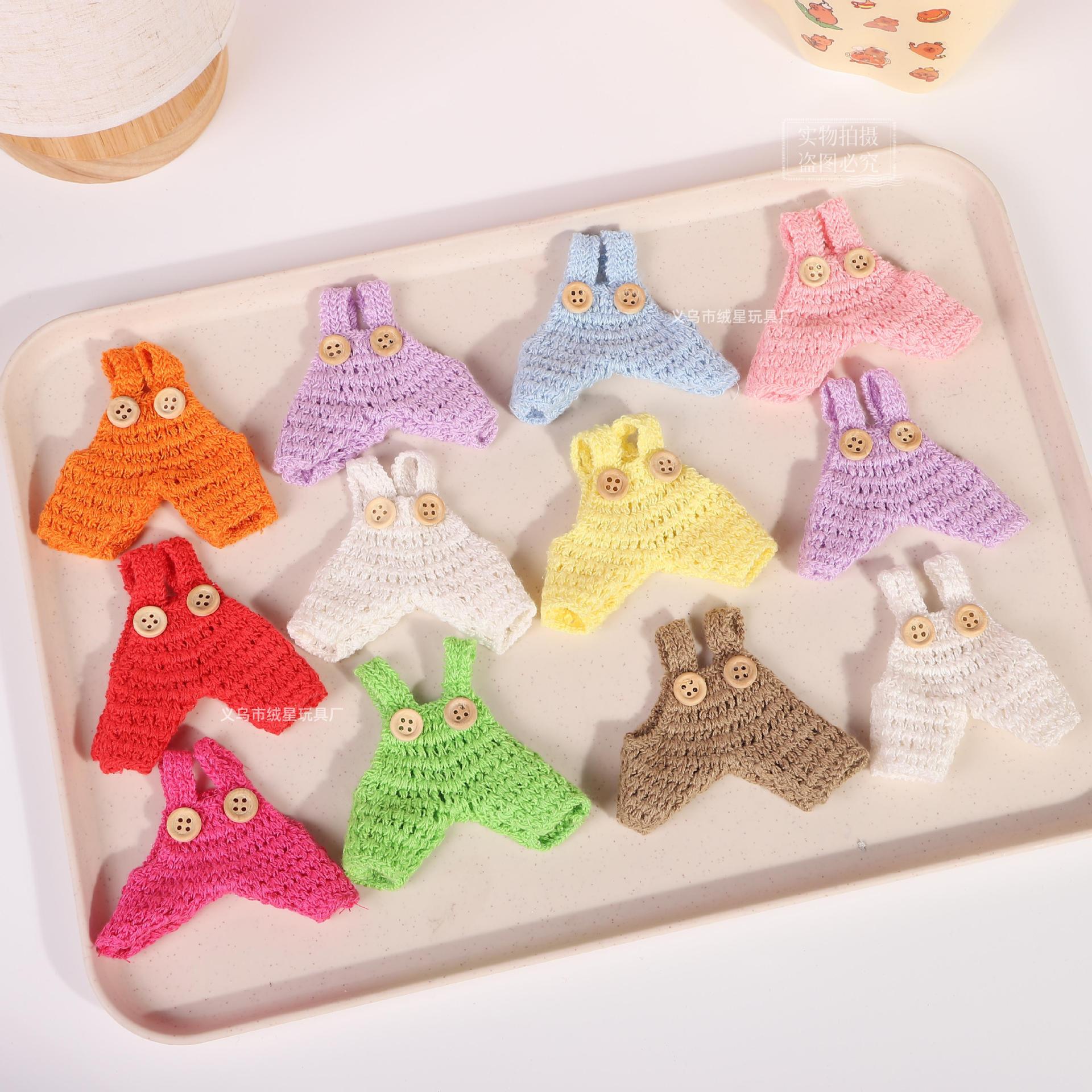 Hot-selling cotton doll clothes, knitted overalls, hand-crocheted Boss dog doll clothing, and creative outfit accessories details Picture