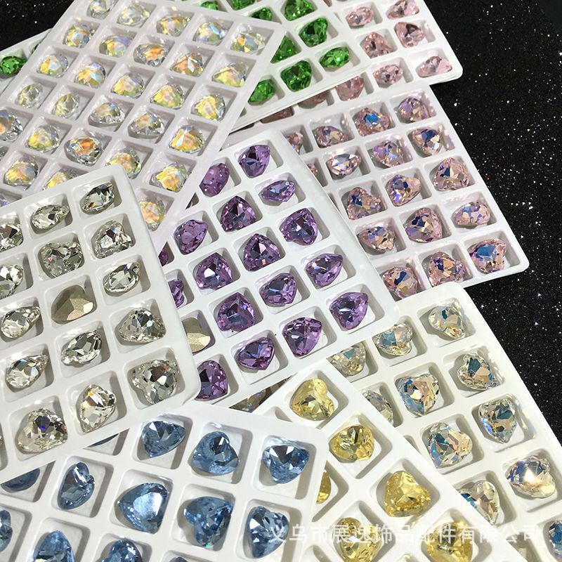 Color corazón cristal melocotón cristal zirconia transparente piedras sintéticas diamantes desnudos con piedra primeros adornos diy Application Scenario