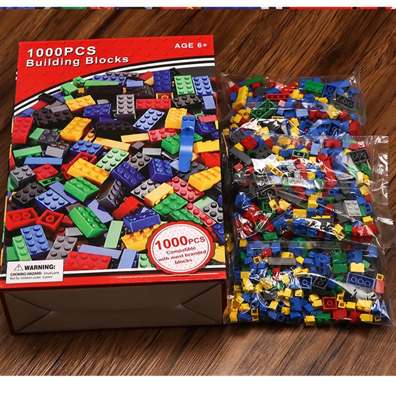 1000 small color box small particle building blocks compatible with multiple brands, DIY kindergarten hands-on and brain-stimulating educational toys details Picture