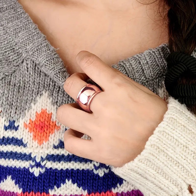 Chenrui Fashion Broadband Ring - Polished surface, Popular wide-edged diamond for men and women on the wheel Item Picture